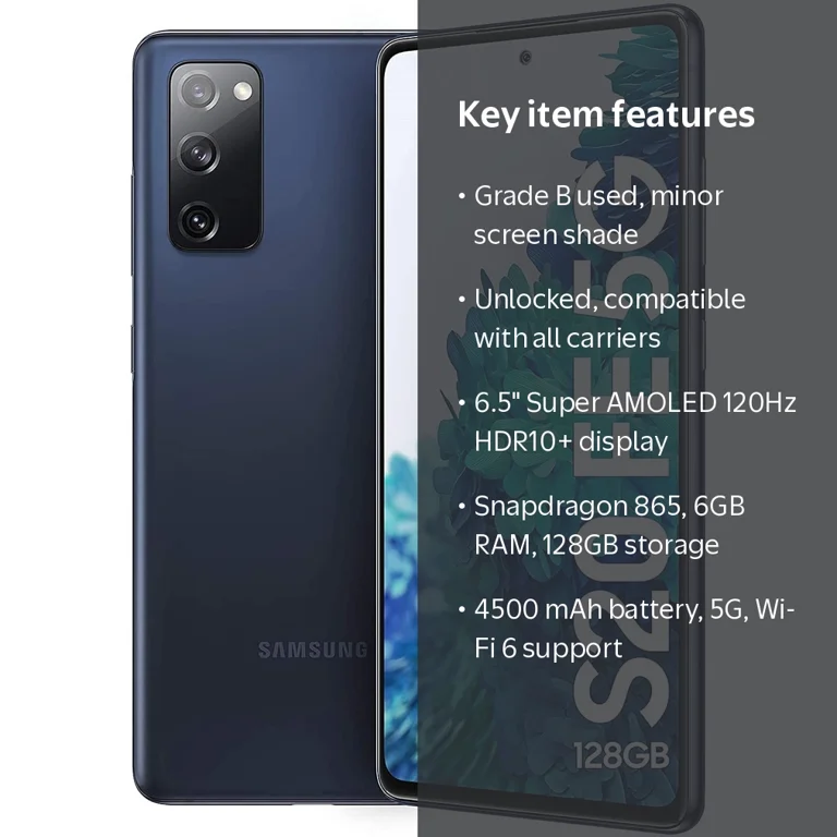 Samsung, Galaxy S20 FE 5G Smartphone, 128GB, Cloud Navy - Walmart.com
