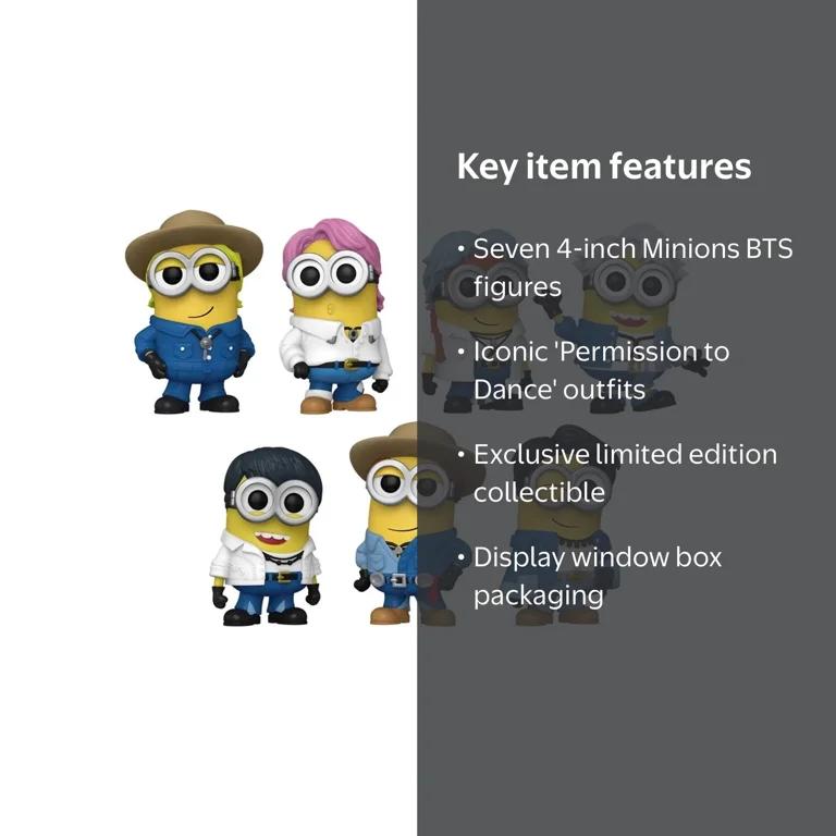 Funko, Minions x BTS Limited Edition Funko Pop!, 7-Pack Multicolor