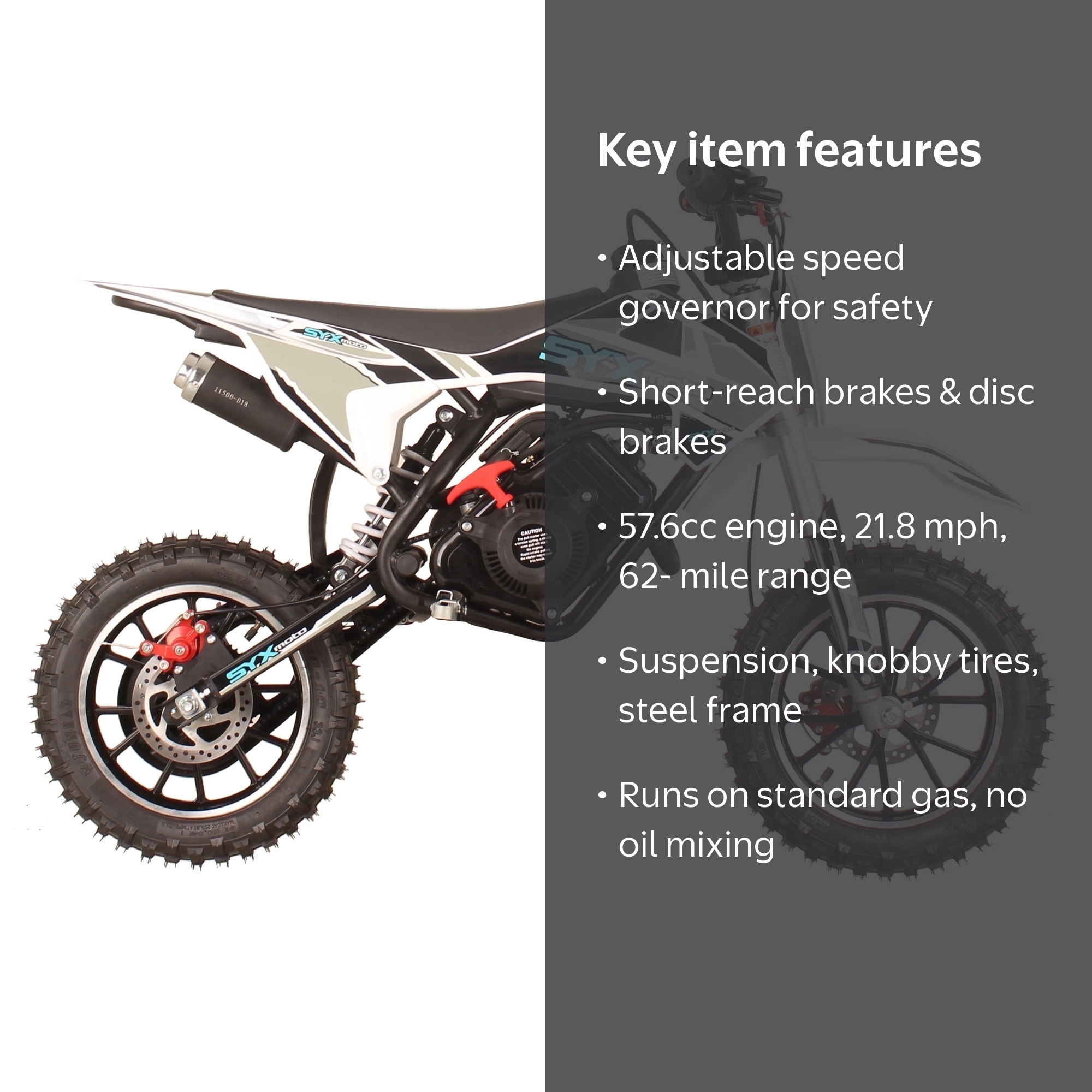 SYX MOTO, Mini Dirt Bike, VK 58cc, Fully Automatic Off-Road