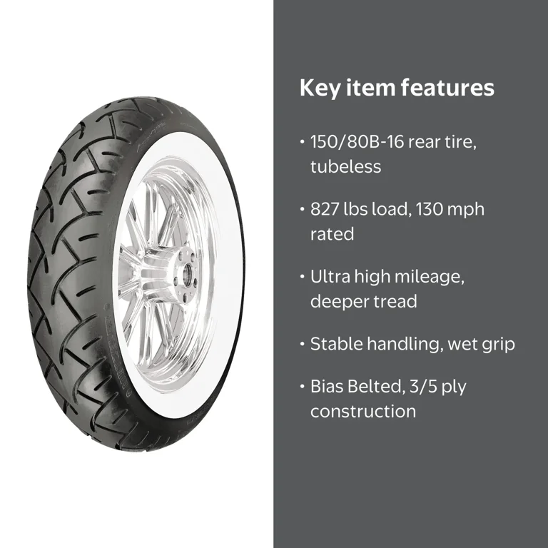 Metzeler Motorcycle ME 888 Marathon Ultra Whitewall Rear Tire 150