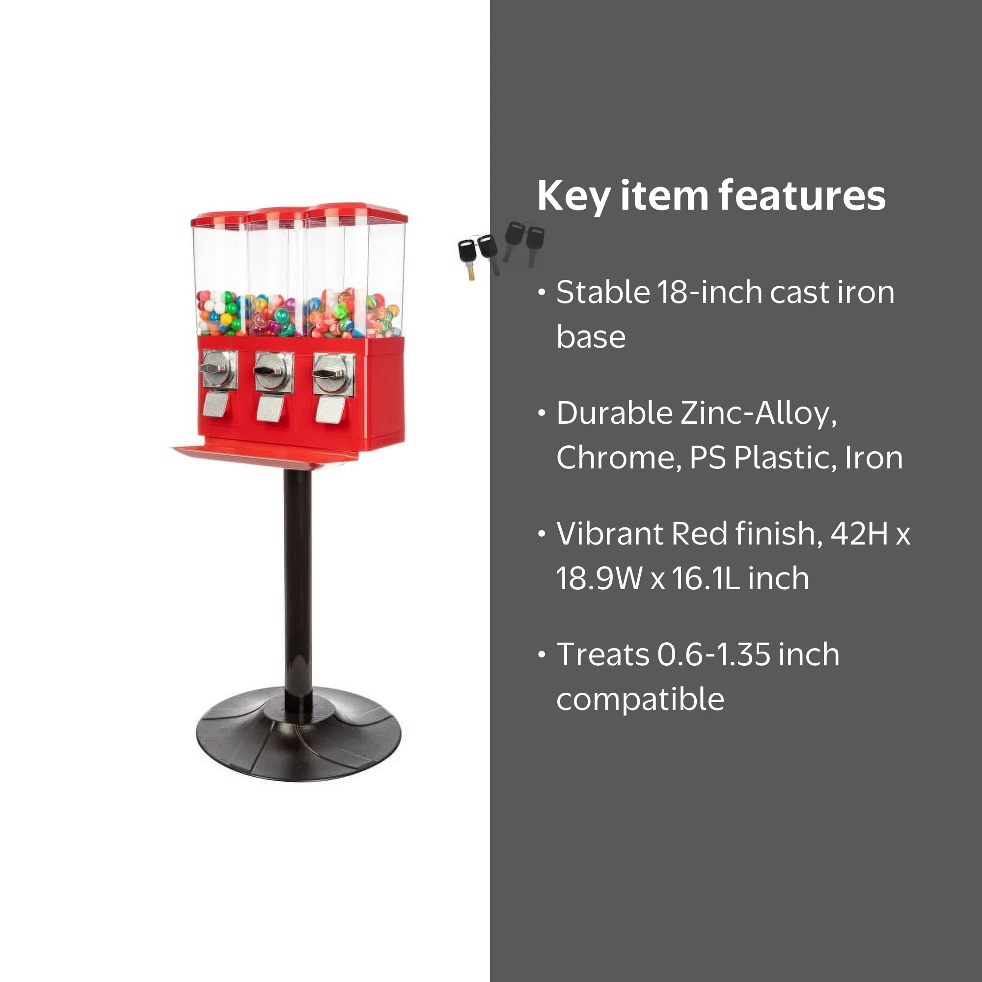 Great Northern Popcorn, Triple Vending Machine Candy Dispenser
