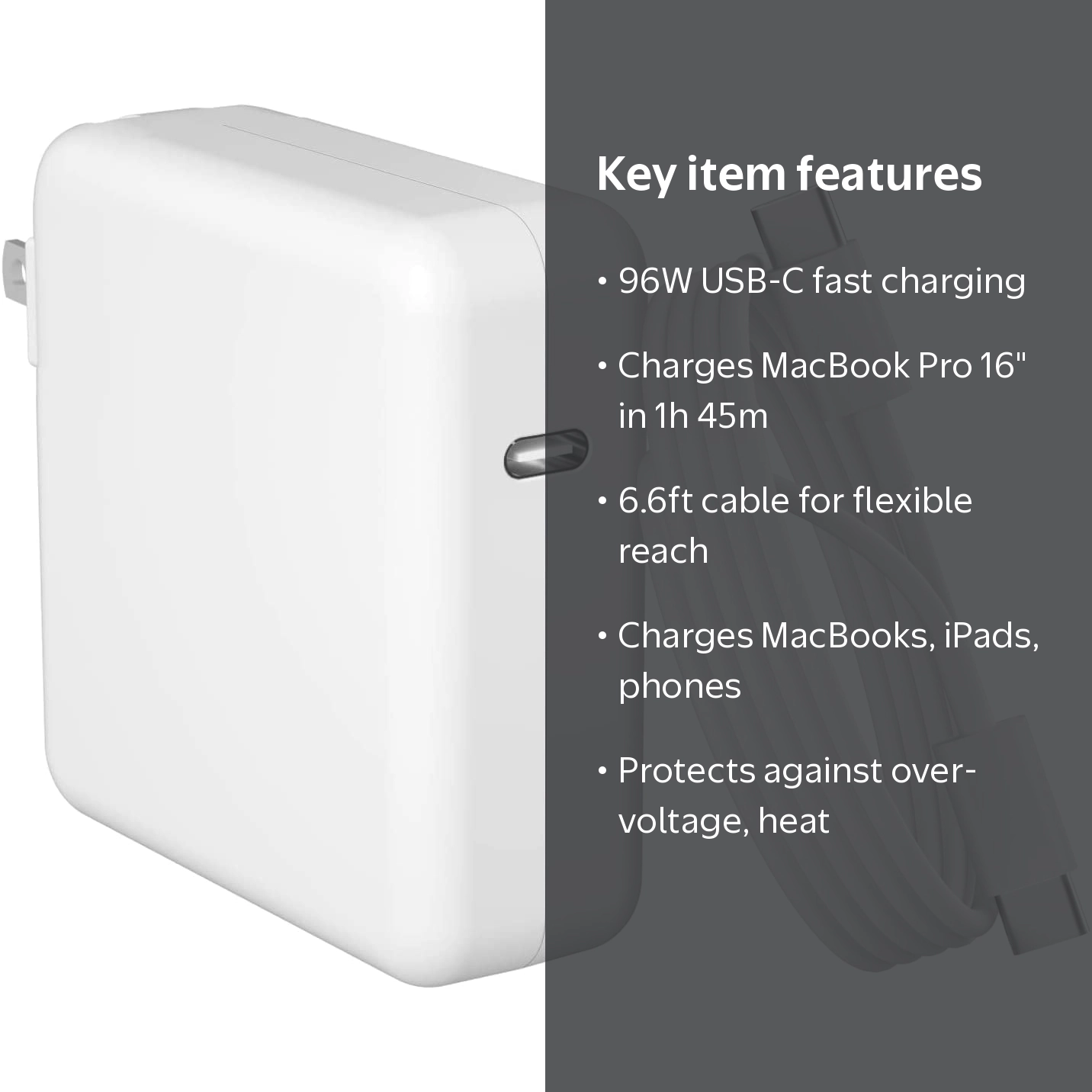 Compatible with Mac Book Pro Charger - 96w USB C Charger for