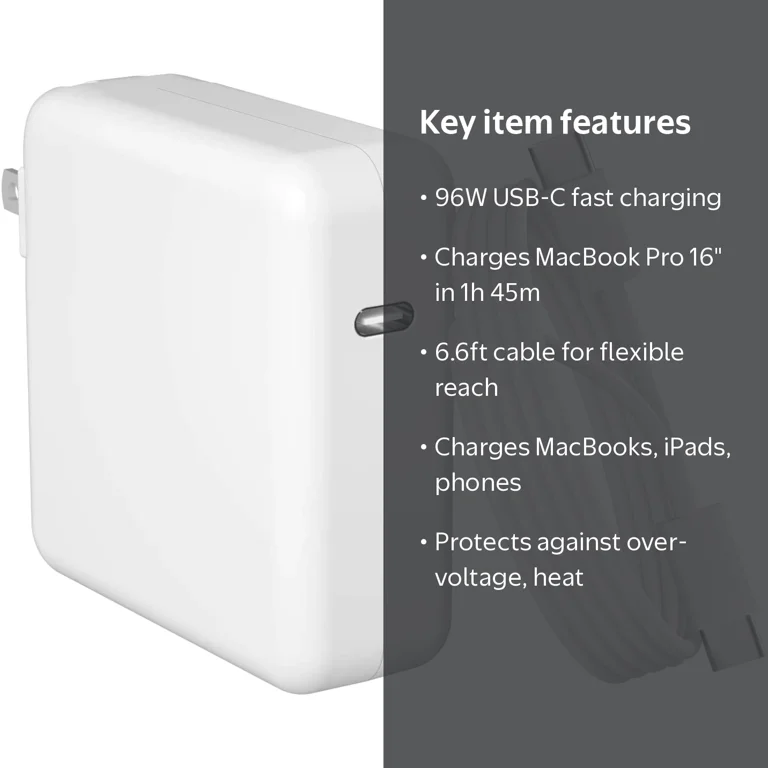 Compatible with Mac Book Pro Charger - 96w USB C Charger for