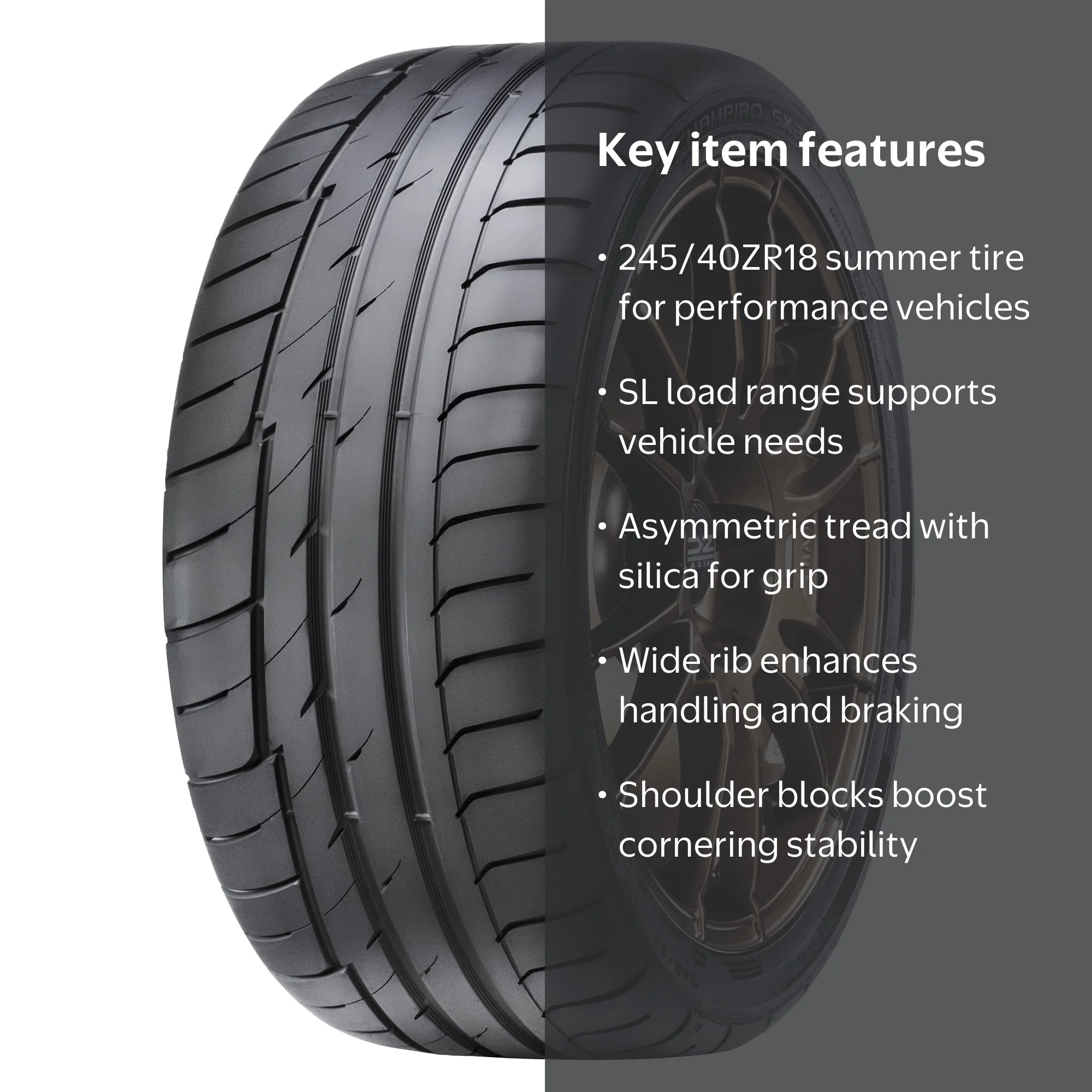 GT Radial Summer Passenger Tire - Champiro SX2 245/40ZR18 93W for
