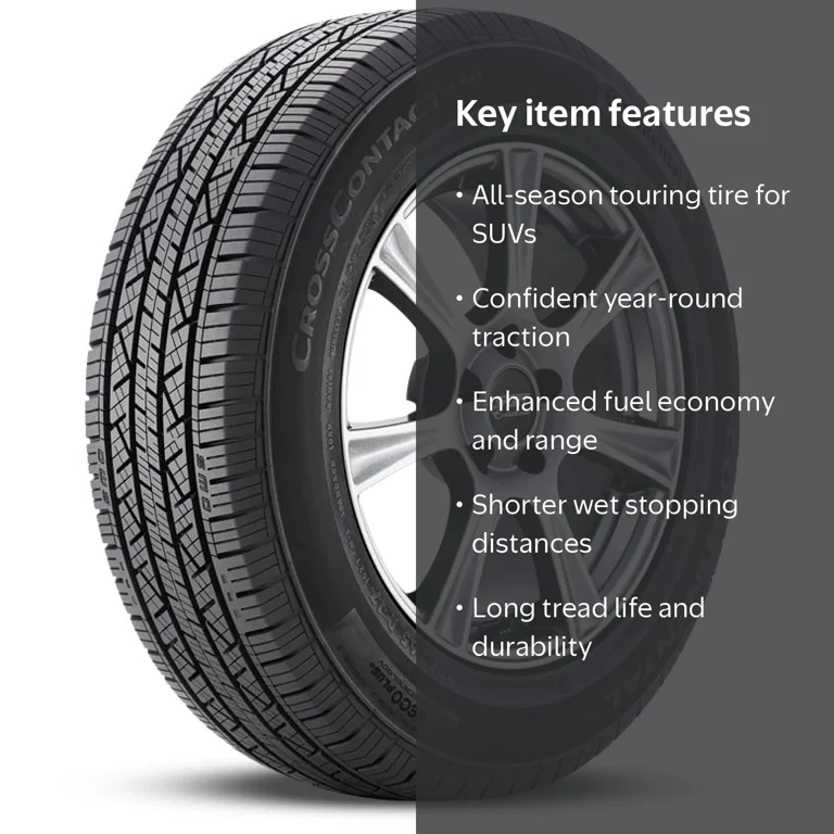 1 Continental CrossContact LX25 225/60R18 100H All Season 70K Mi