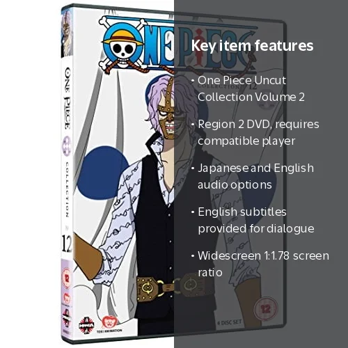 Moovies, One Piece Uncut Collection, 12 Episodes, DVD, Region 2