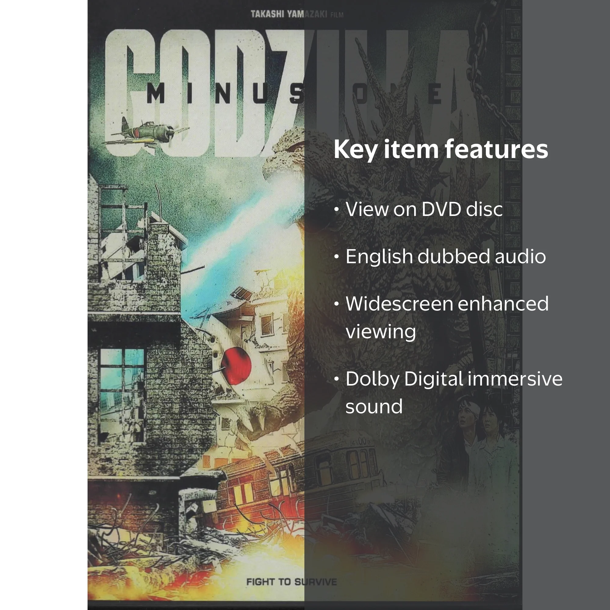 Godzilla Minus One Dvd ENGLISH DUBBED Version! - Walmart.com