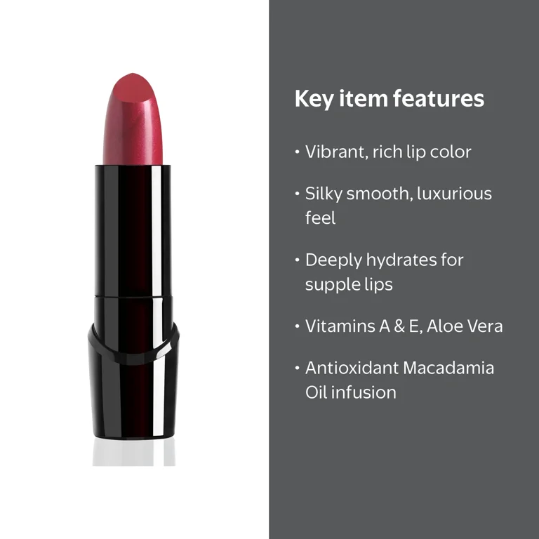 6 pack) Wet n Wild Silk Finish Lipstick with Vitamins A & E and