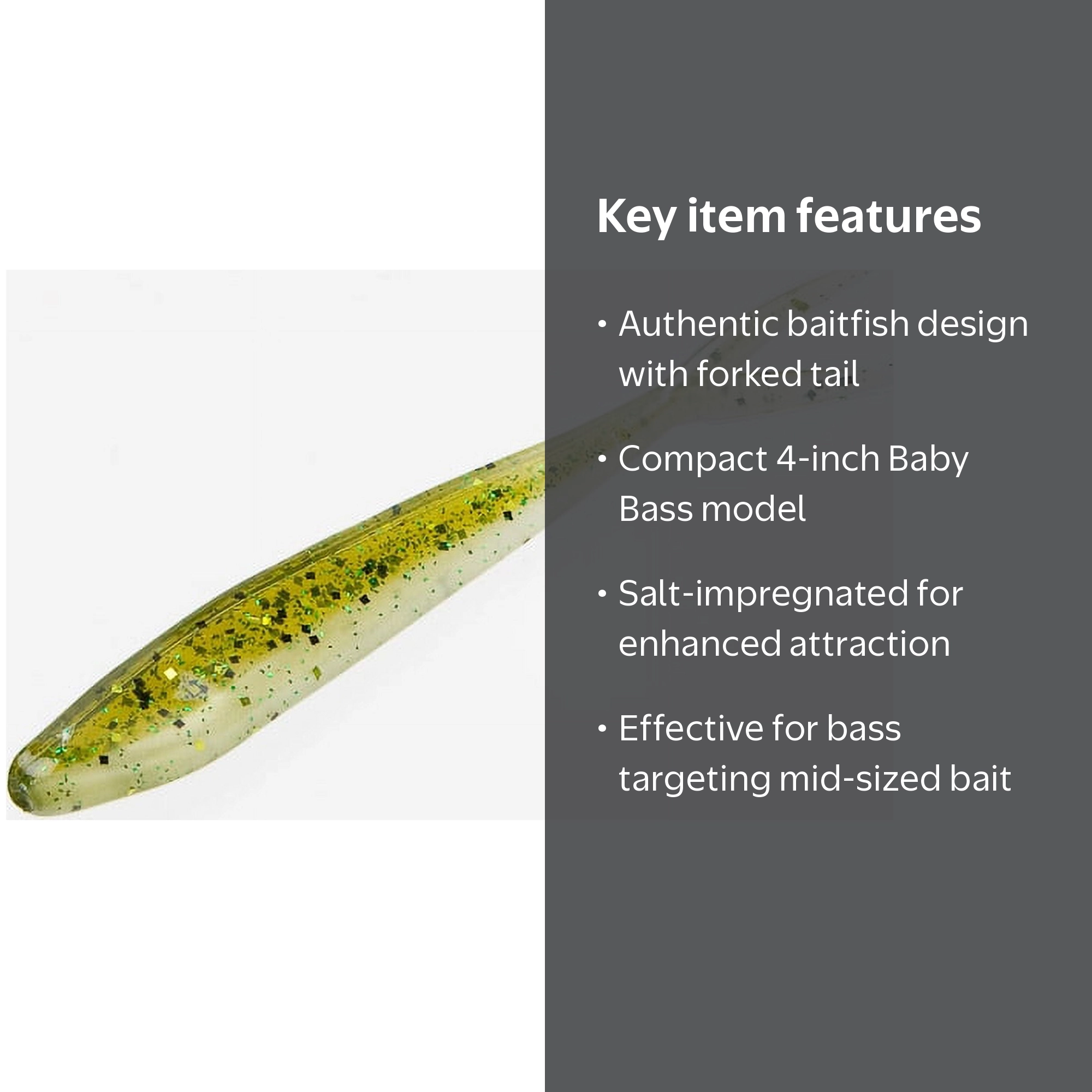 Zoom Fluke 4'' Baby Bass 10pk - Walmart.com