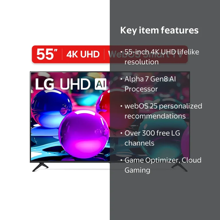 LG 55-Inch 4K UHD AI Smart TV, 55UA7000 - Walmart.com