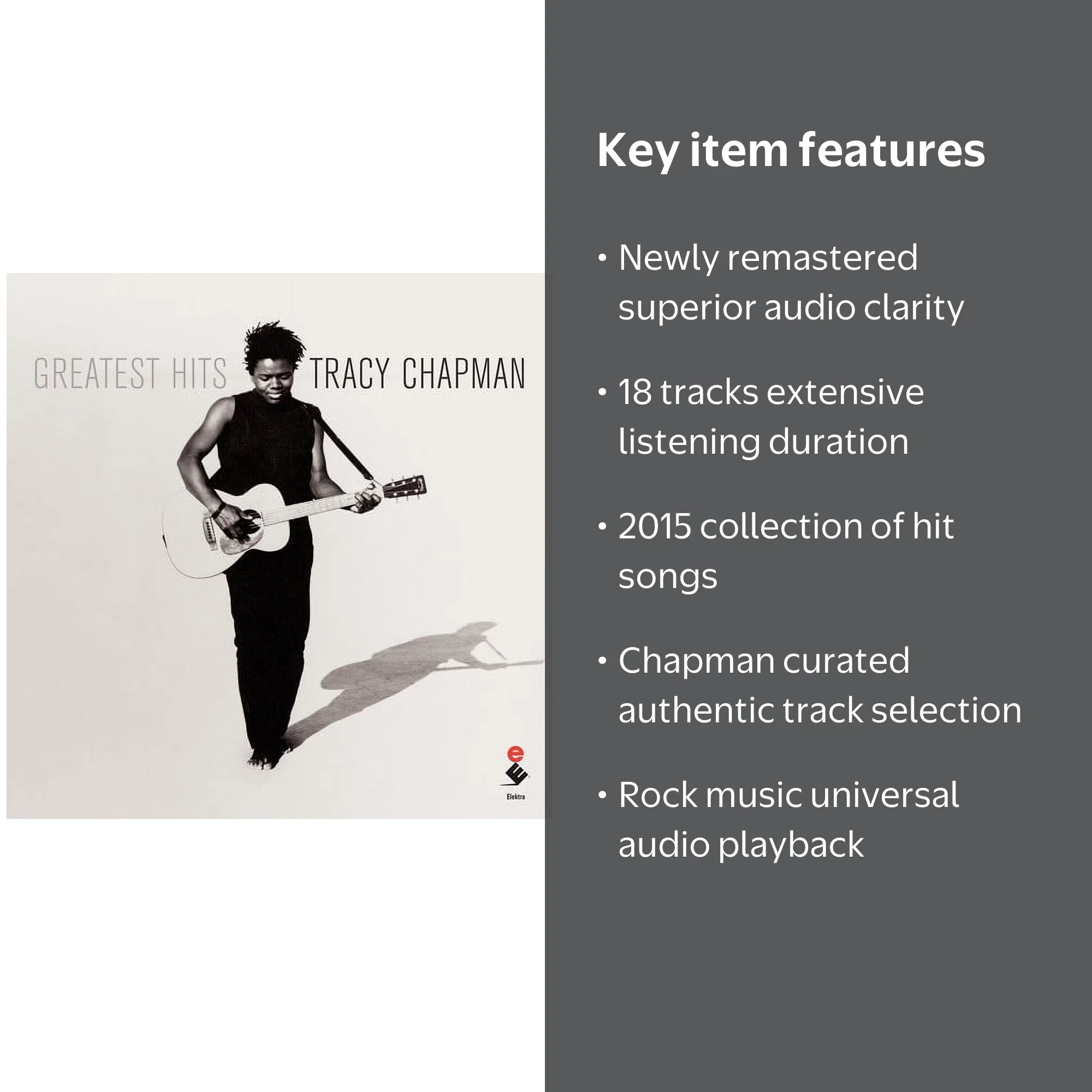 Elektra / WEA, Music CD, Tracy Chapman Greatest Hits, Remastered