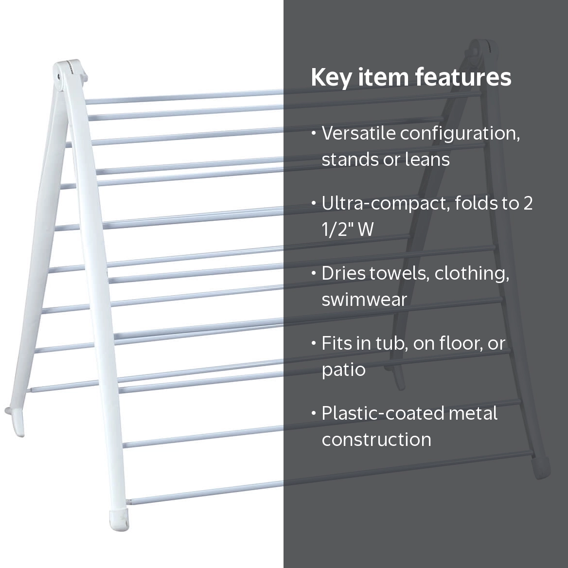 Fox Valley Traders Drying Rack Wall Lean or Fold, 52