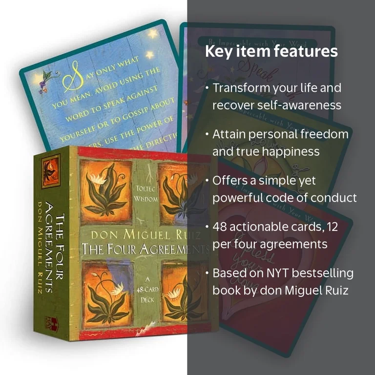Miguel Don Ruiz, Four Agreements Cards, 48-pack for Personal