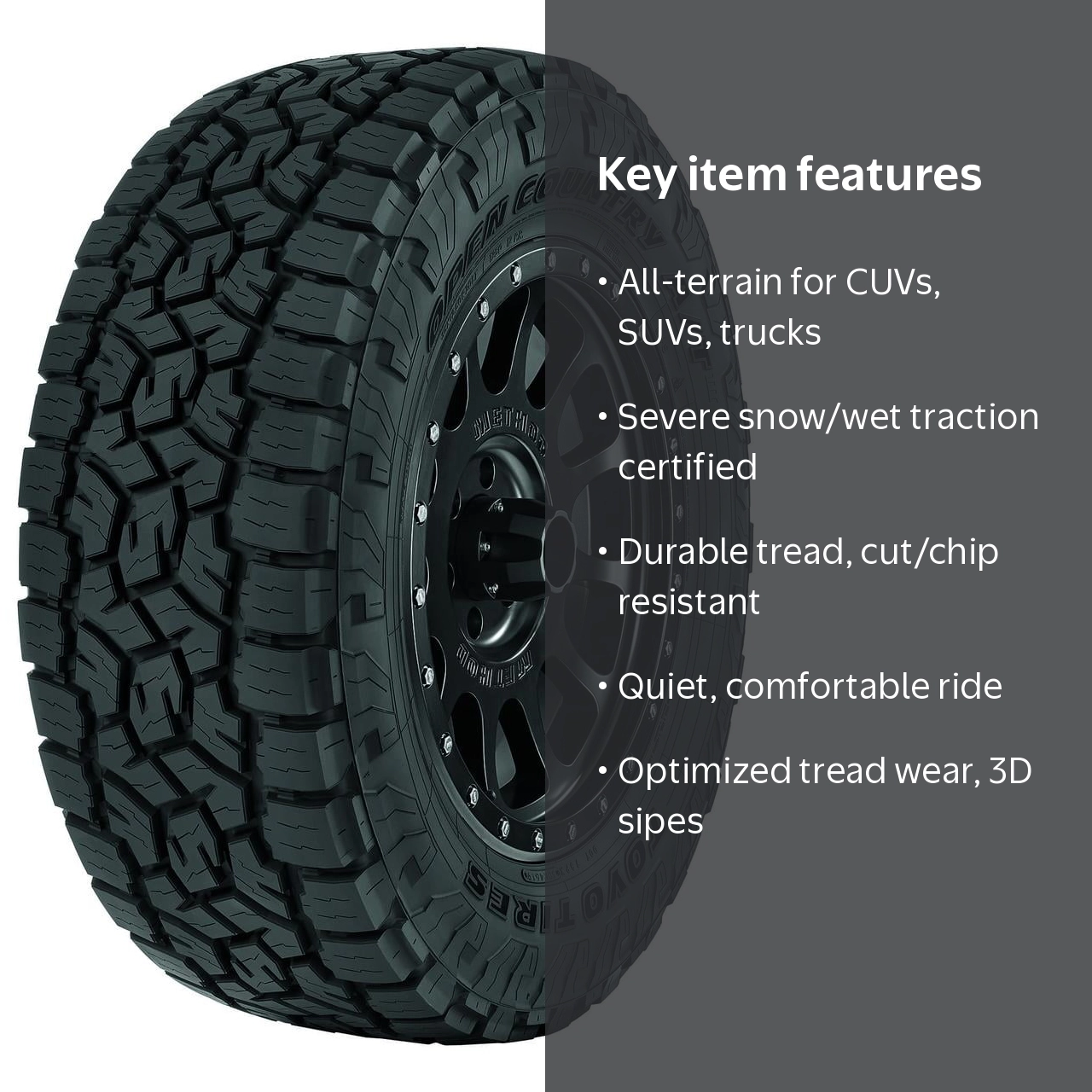 Toyo, Light Truck Tire, 235/65R18 XL, All Terrain Off-Road Snow