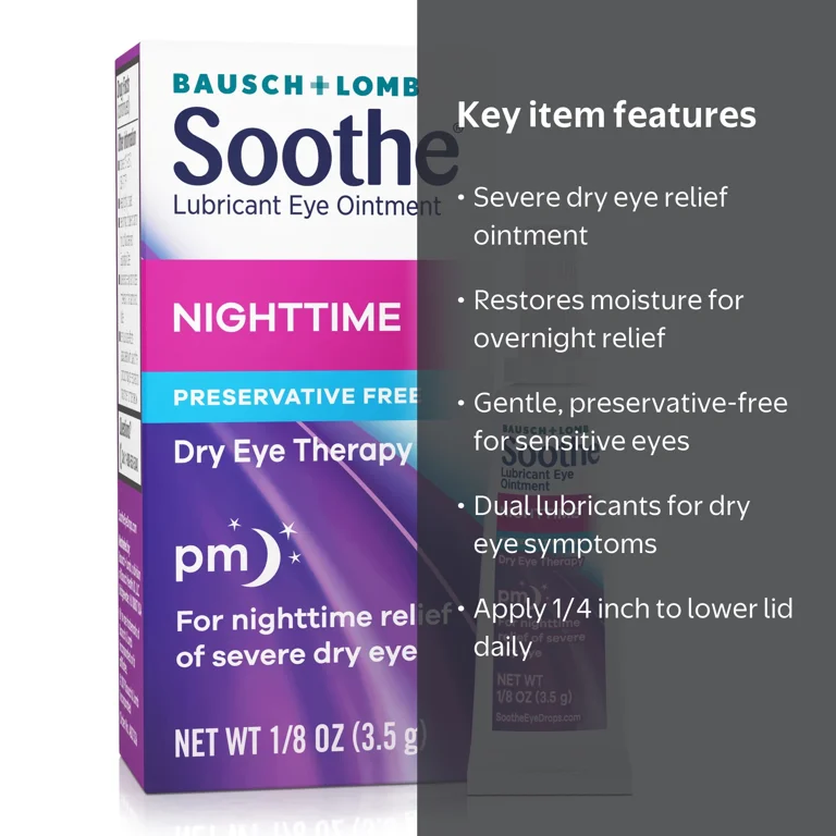 Soothe Nighttime Severe Dry Eye Ointment Preservative Free