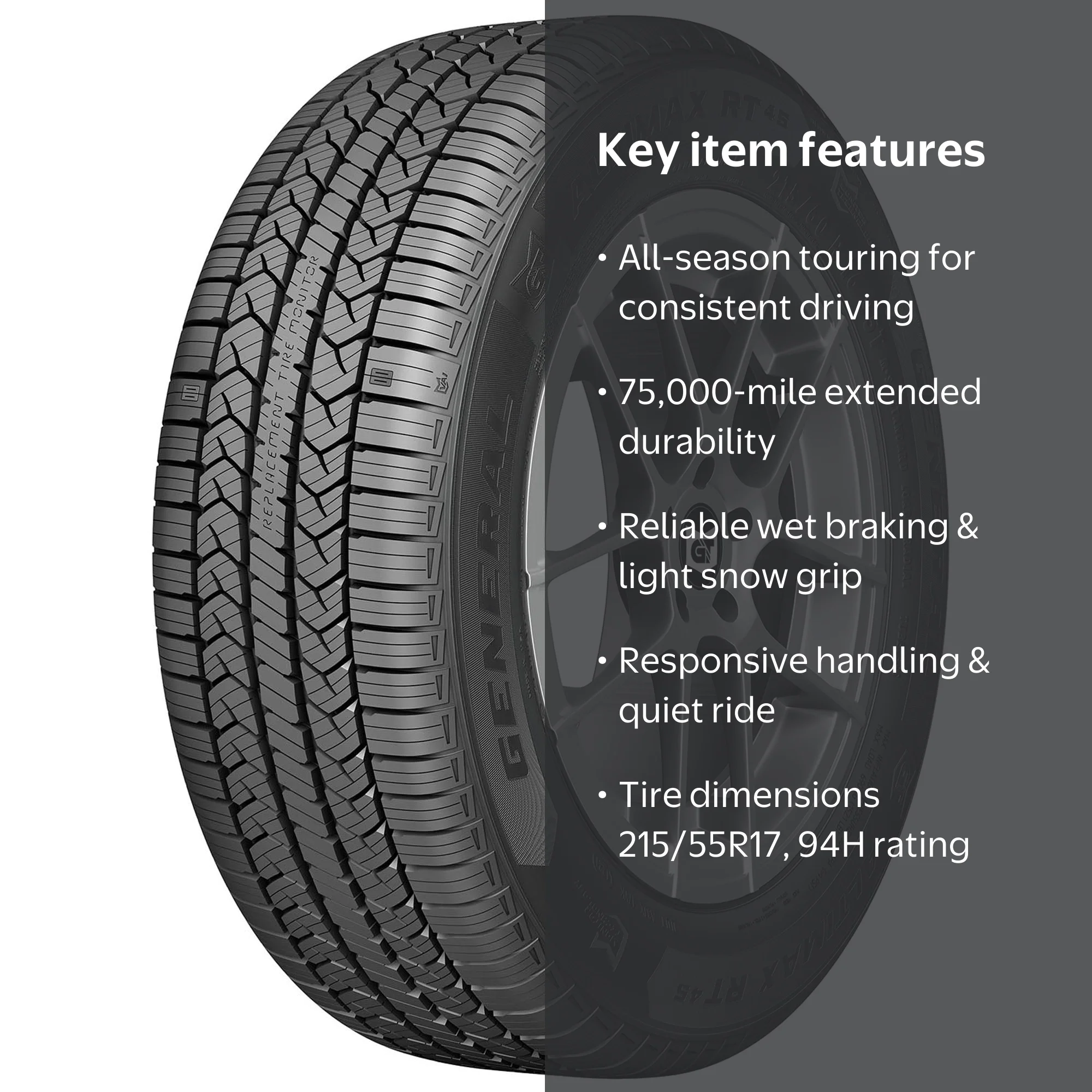 General AltiMAX RT45 All Season 215/55R17 94H Passenger Tire