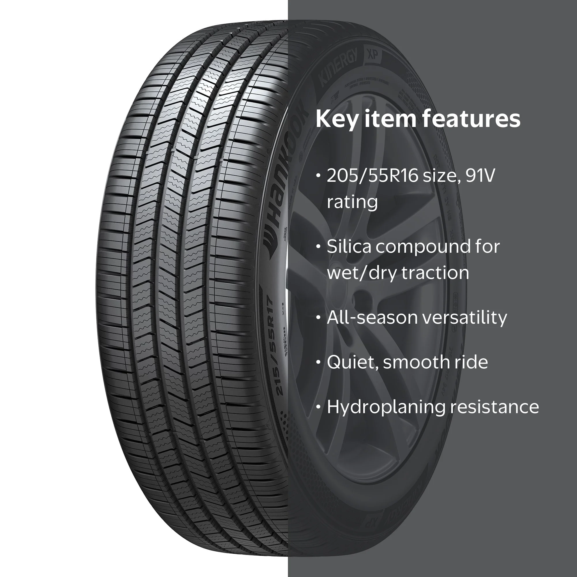 Hankook Kinergy XP H446 205/55R16 91V - Walmart.com
