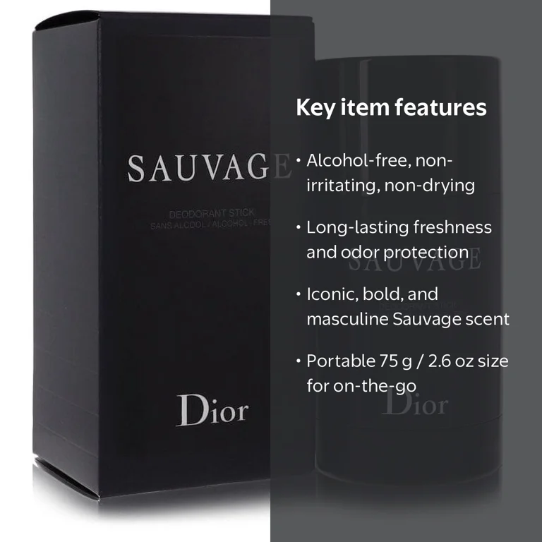 Dior Deodorant Stick, Alcohol-Free, 75 g 2.6 fl oz - Walmart.com