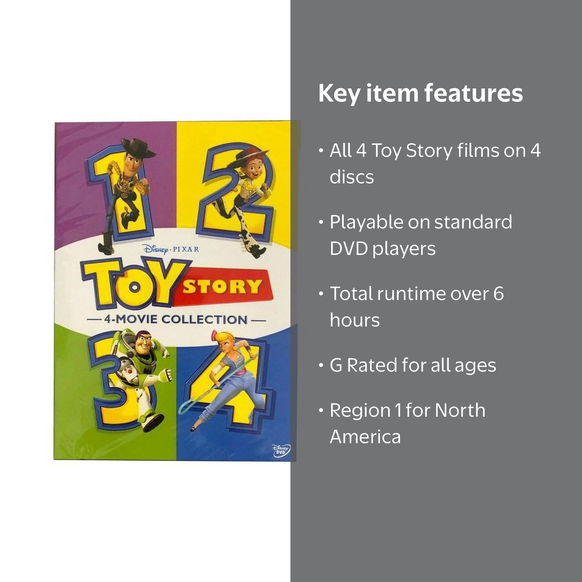 Disney Toy Story 4-Movie Collection, Blu-ray, Animated Pixar