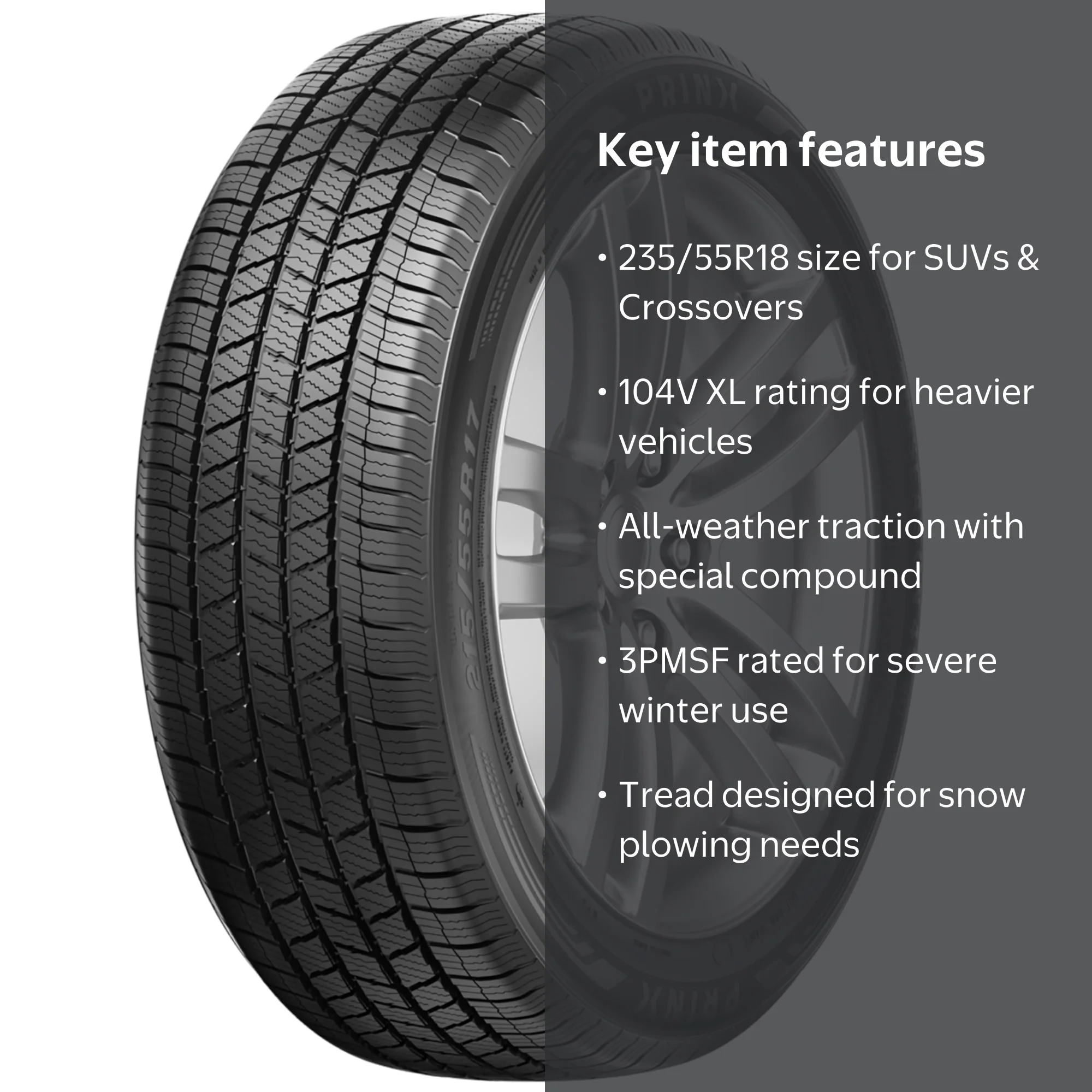 HT−XT1 Prinx HiSeason 4S HS1 All Season 235/55R18 104V XL SUV/Crossover