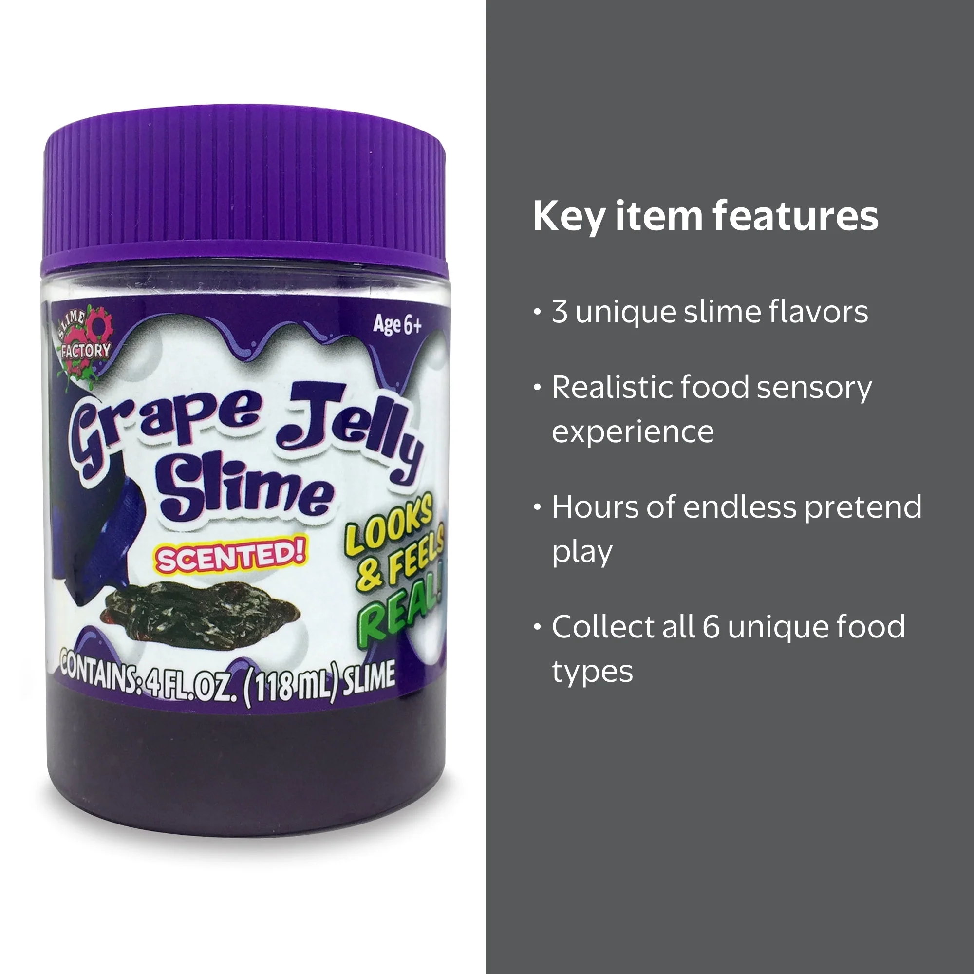Magic Time 3 Pack Realistic Food Slime Ketchup, Peanut Butter