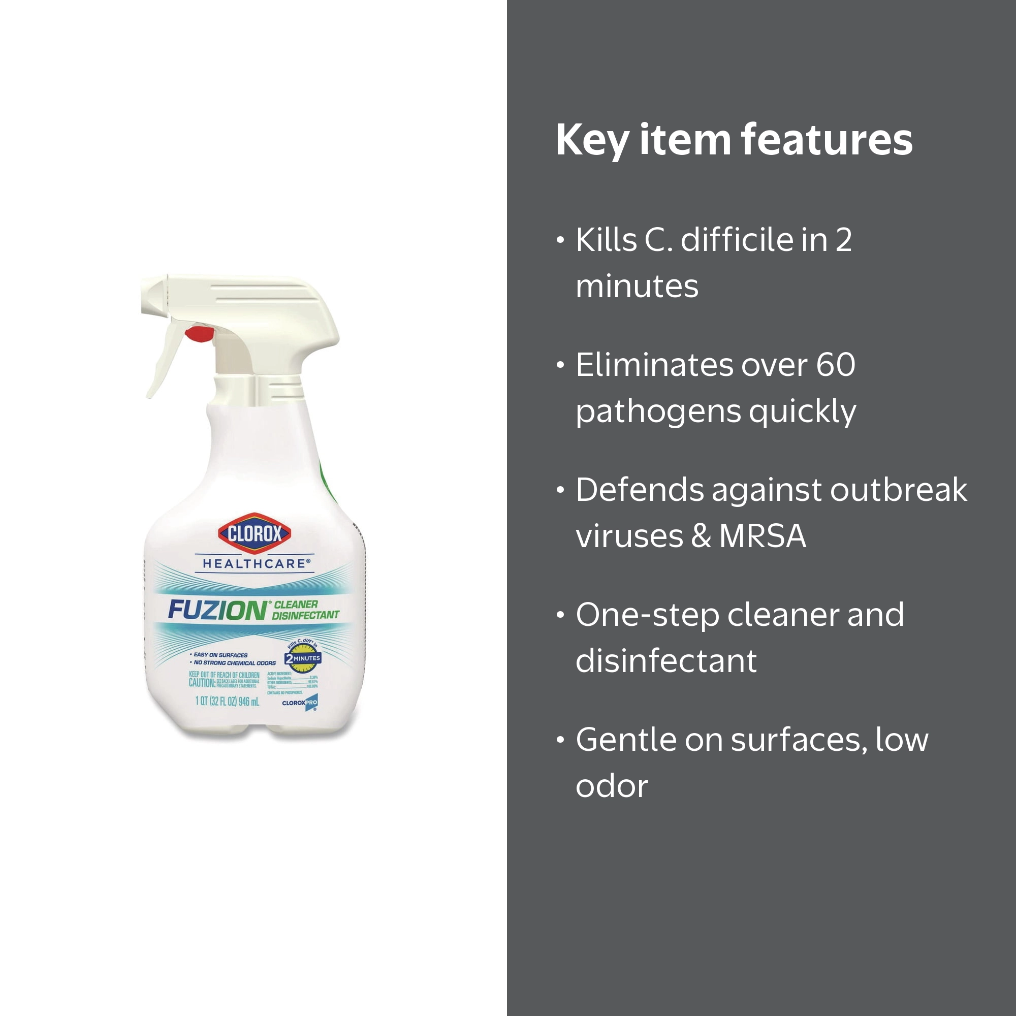 Fuzion 32 oz. Spray Bottle Cleaner Disinfectant - Walmart.com
