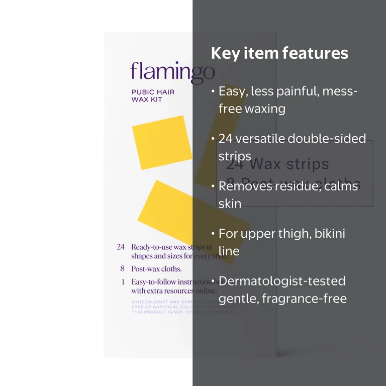 Flamingo Easy Hair Removal Wax Kit with Soft Gel Strips and Post