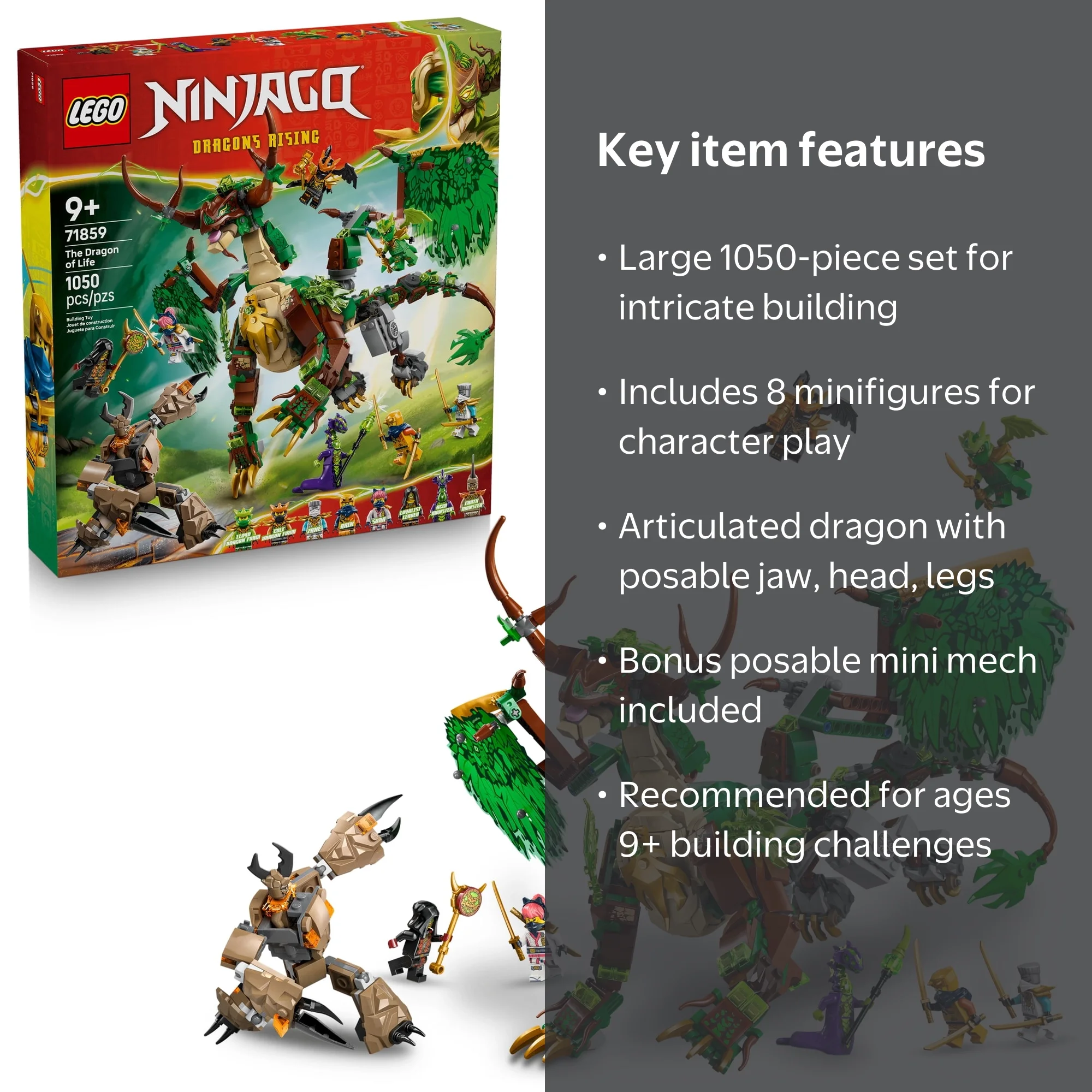 LEGO, Building Toy, 71859, Poseable Dragon & Minifigures - Walmart.com