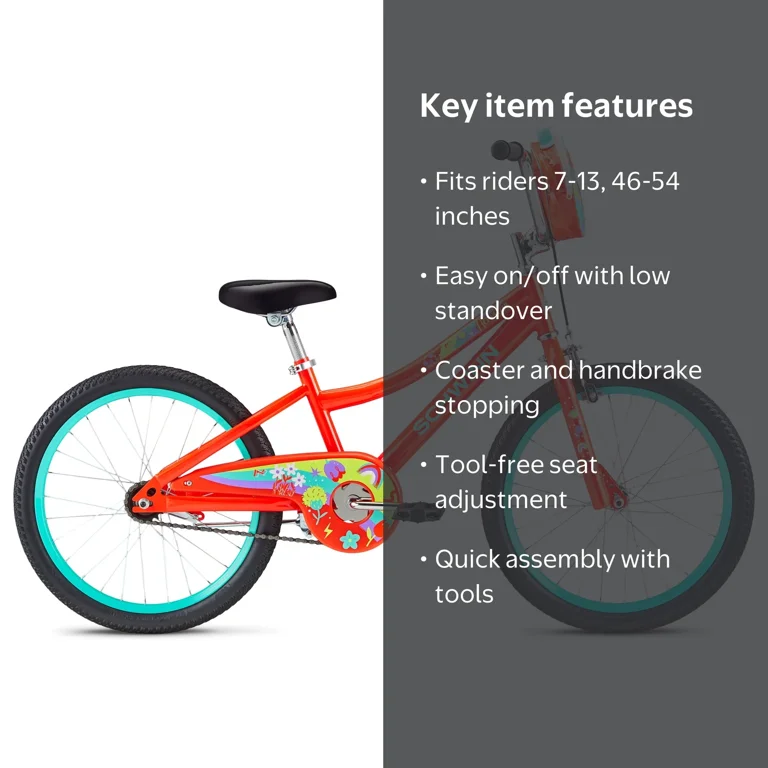 Schwinn Aerostar 20-in Kids Bike, Ages 7-13, Red, Coaster Brake