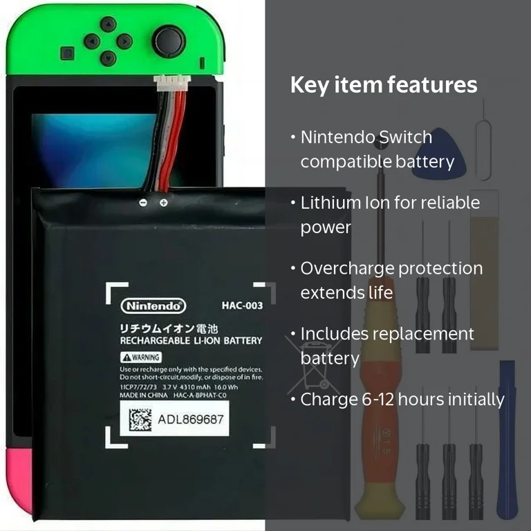 s*u様 Nintendo Switch 本体 HAC-001(-01)バッテリ Nintendo Switch Console HAC-001(-01) Replacement Battery HAC-003