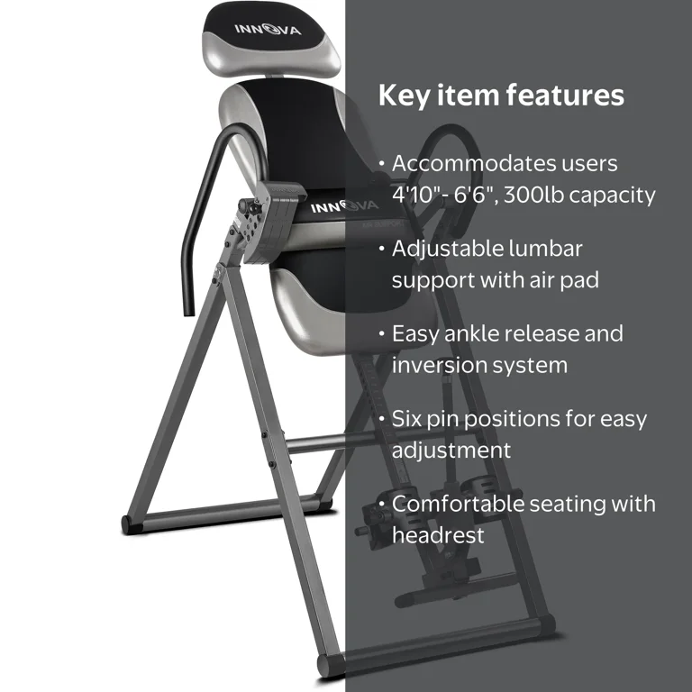Innova ITX9900 Heavy Duty Inversion Table with Air Lumbar Support