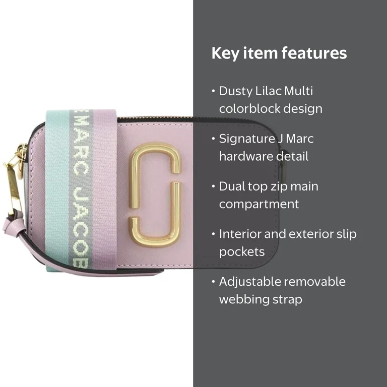 Marc Jacobs Women's Snapshot Camera Bag, One Size Dusty Lilac