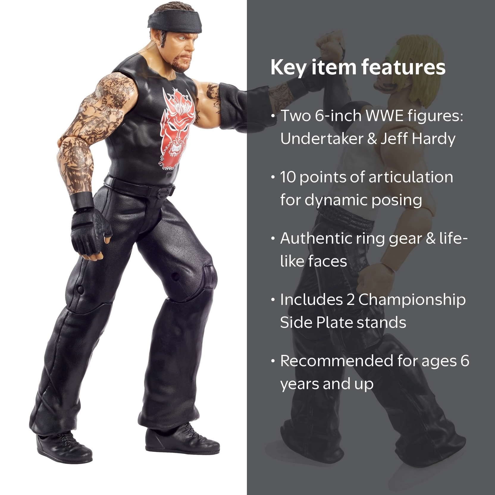 Free Shipping! WWE Undertaker Vs Jeff Hardy Championship Showdown