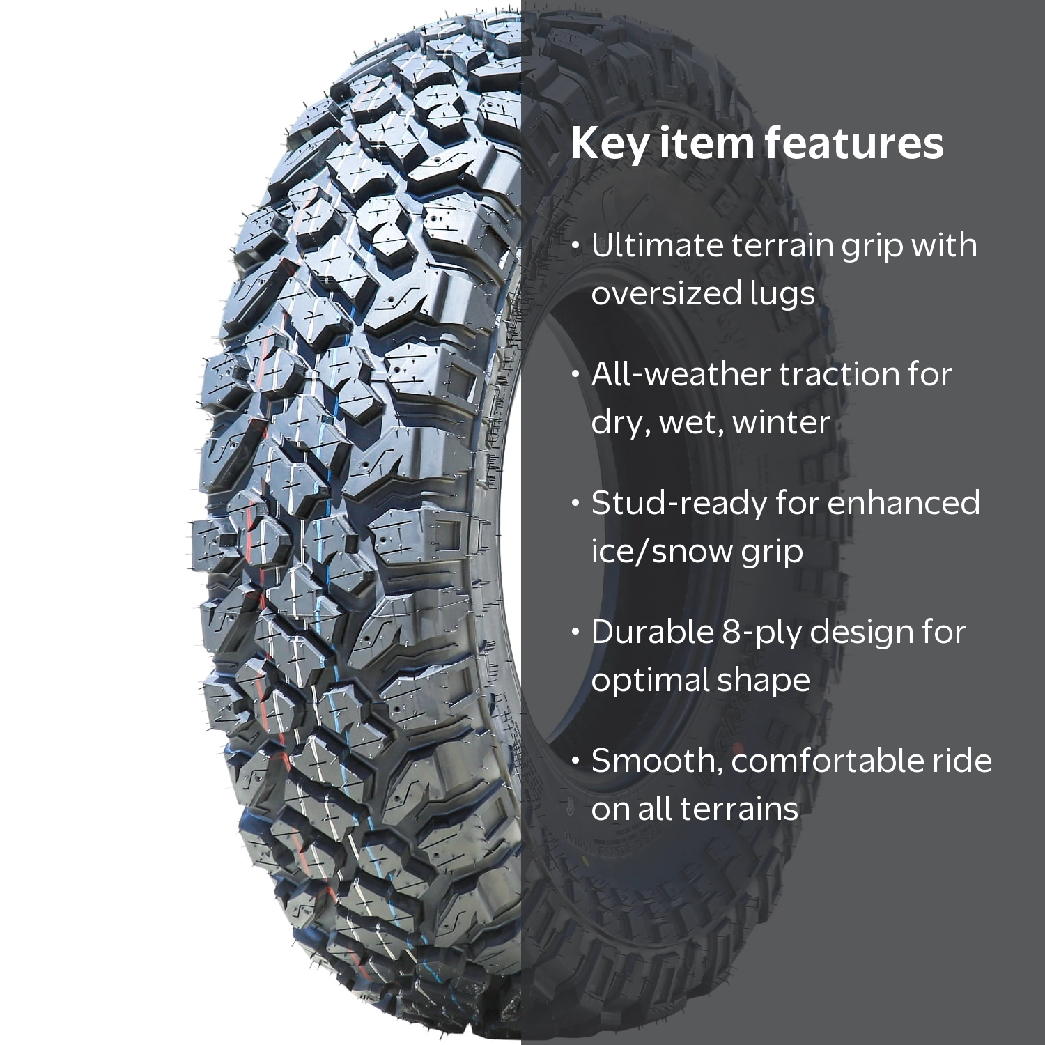32 x 10R - 15 Kenda K3204R Tire, 8 Ply UTV, Studdable Design for