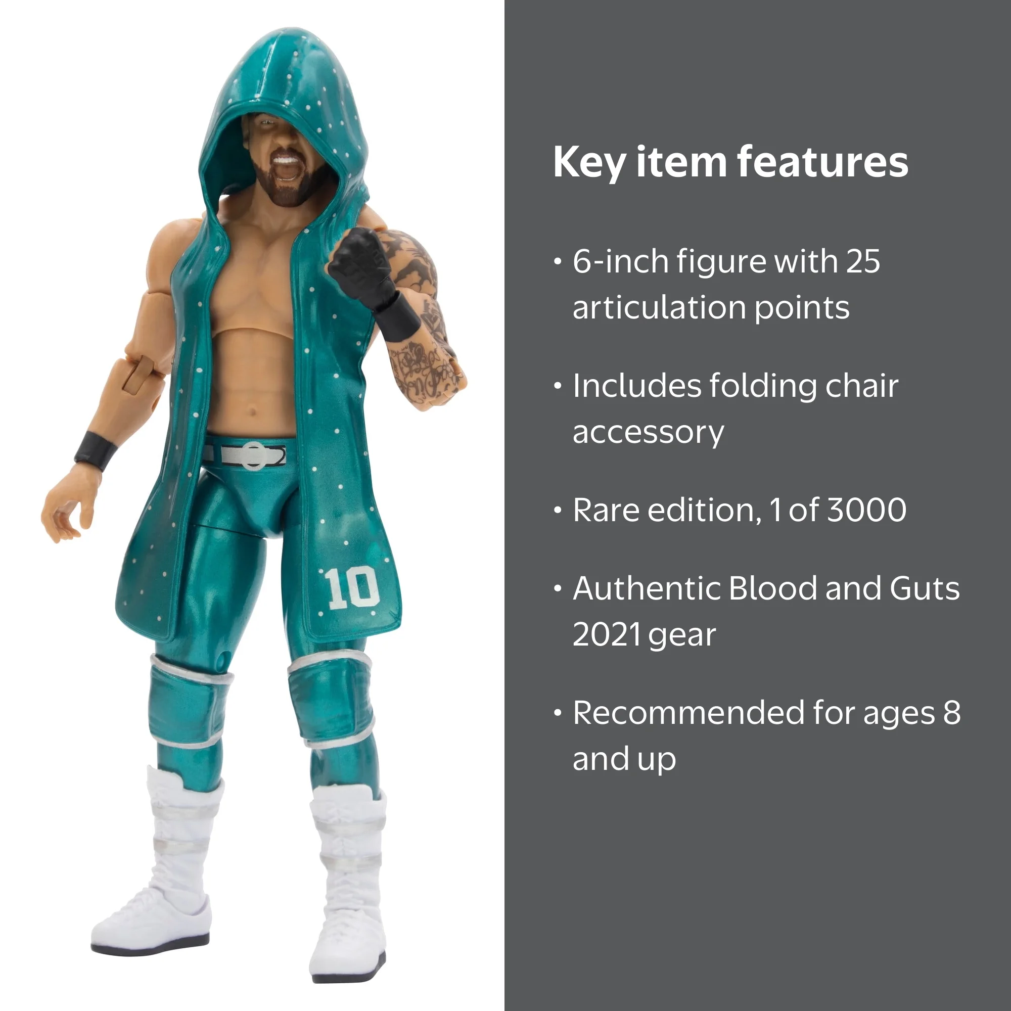 AEW Unmatched - 6 inch Shawn Spears Articulated Action Figure with