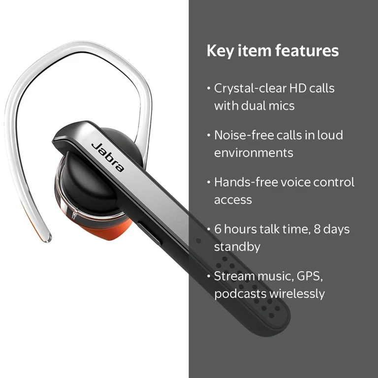 Jabra TALK 45 - Bluetooth Wireless Microphone Earpiece, Cordless