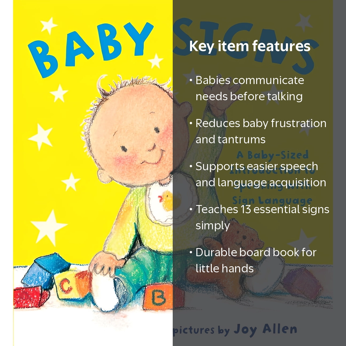 Joy Allen, Baby Signs Board Book, Introduction to Sign Language