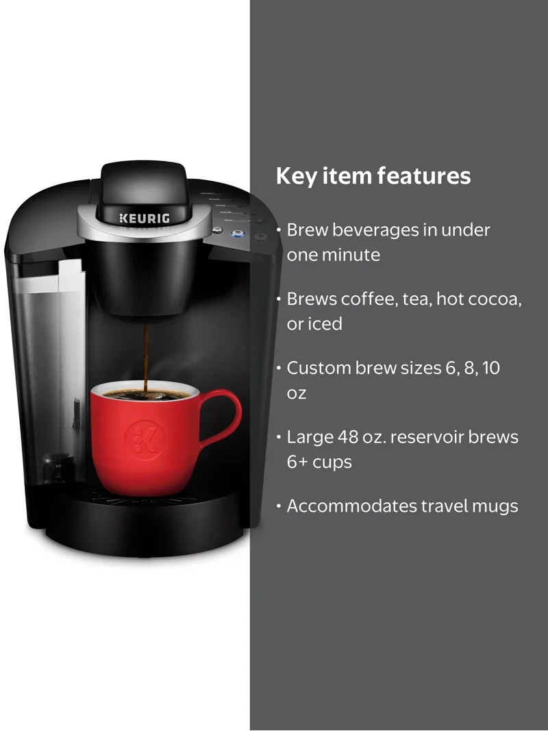 Keurig, K-Classic Single Serve K-Cup Coffee Maker, Black - Walmart.com