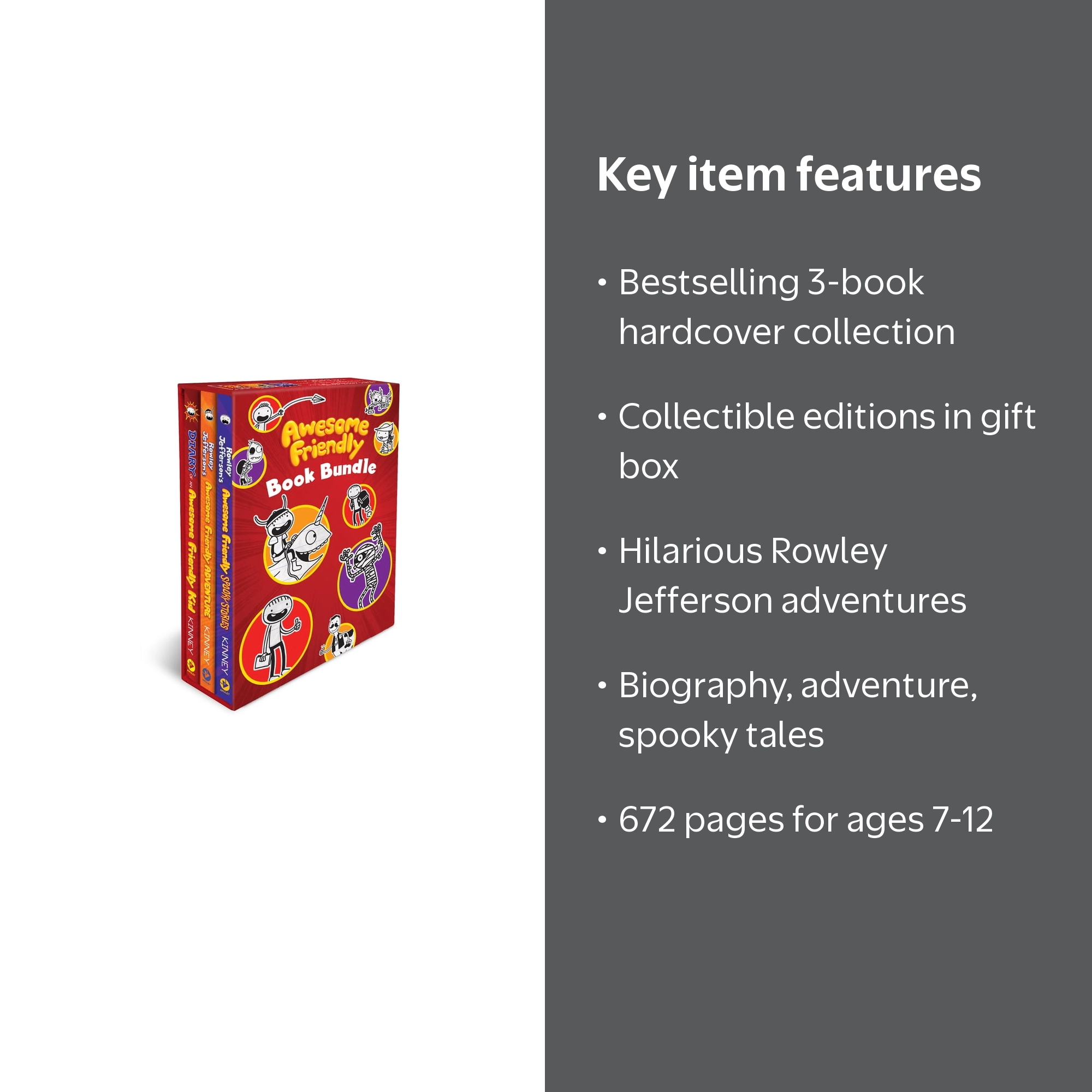 Jeff Kinney 3pk Hardcover Gift Set: Diary & Rowley Jefferson