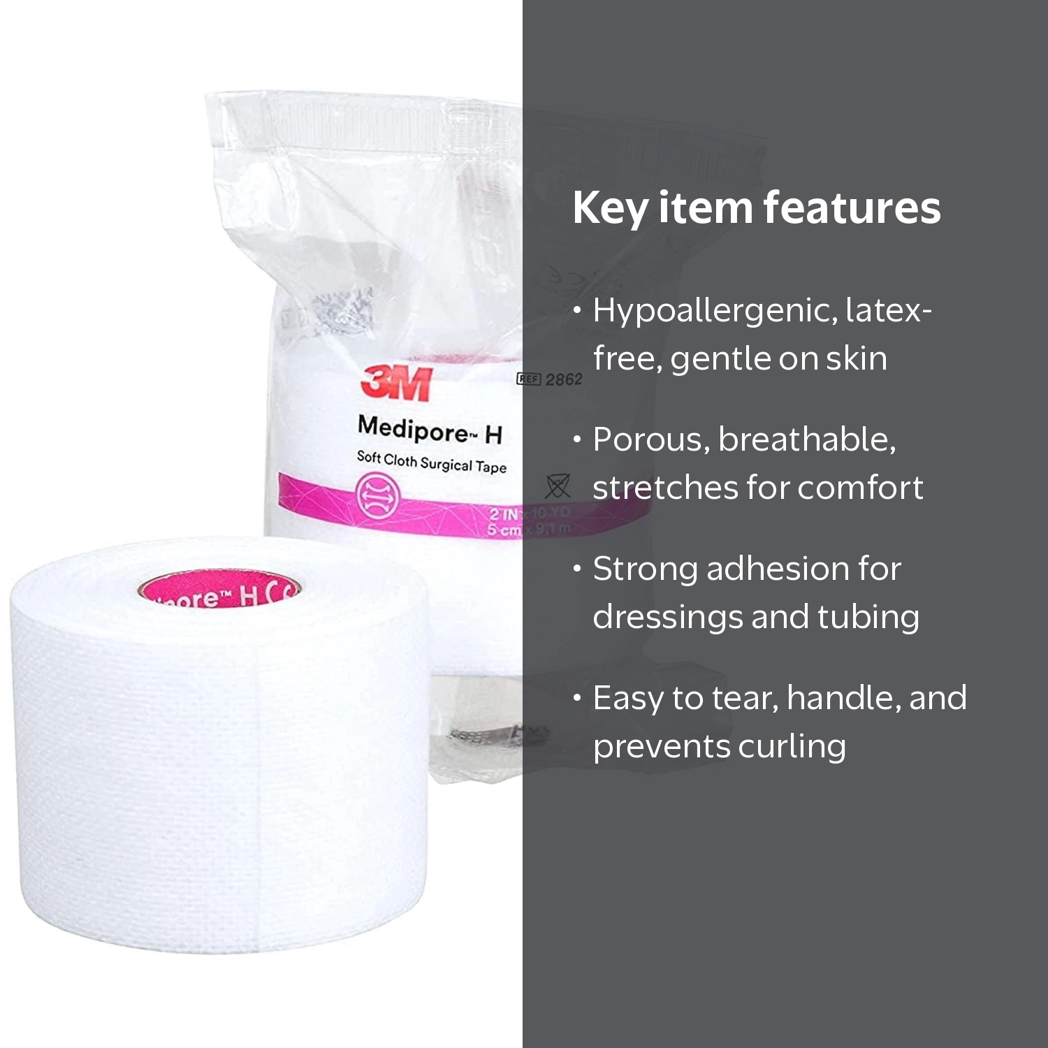 3M, Medipore H Soft Cloth Surgical Tape, 2 inch x 10 yards, 2