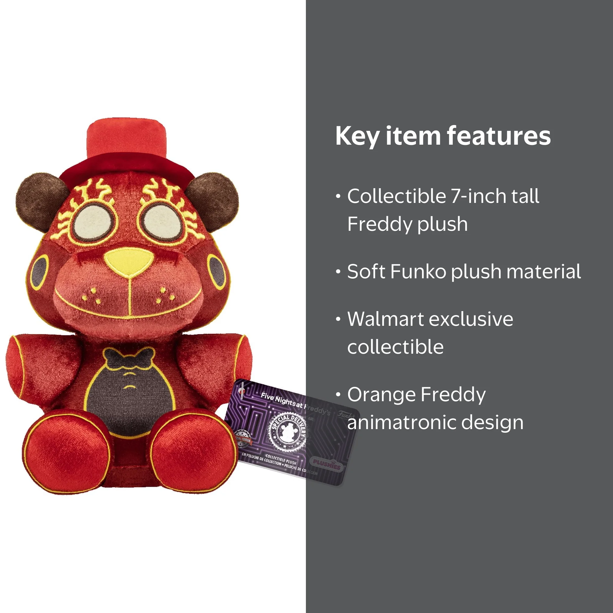FNAF Freddy Plush Toy - Orange, Five Nights at Freddy's by Funko