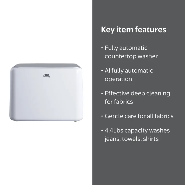 iWash 4.4Lbs Countertop AI Fully Automatic Portable Washing