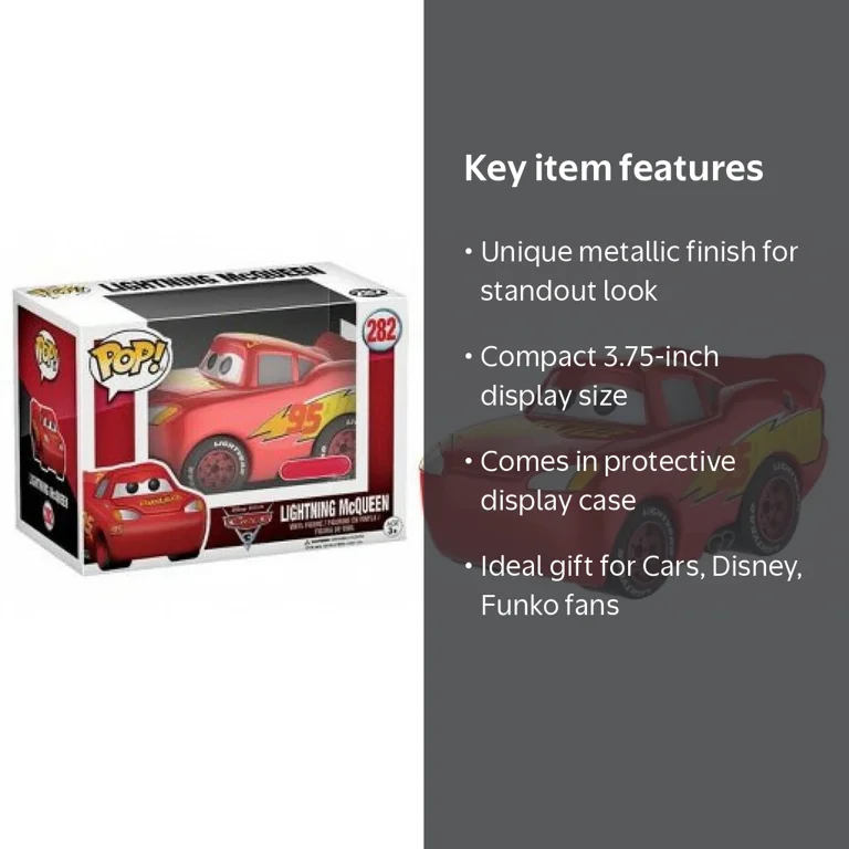 Funko Collectible Vinyl Figure, Cars 3 Lightning McQueen, 3.75