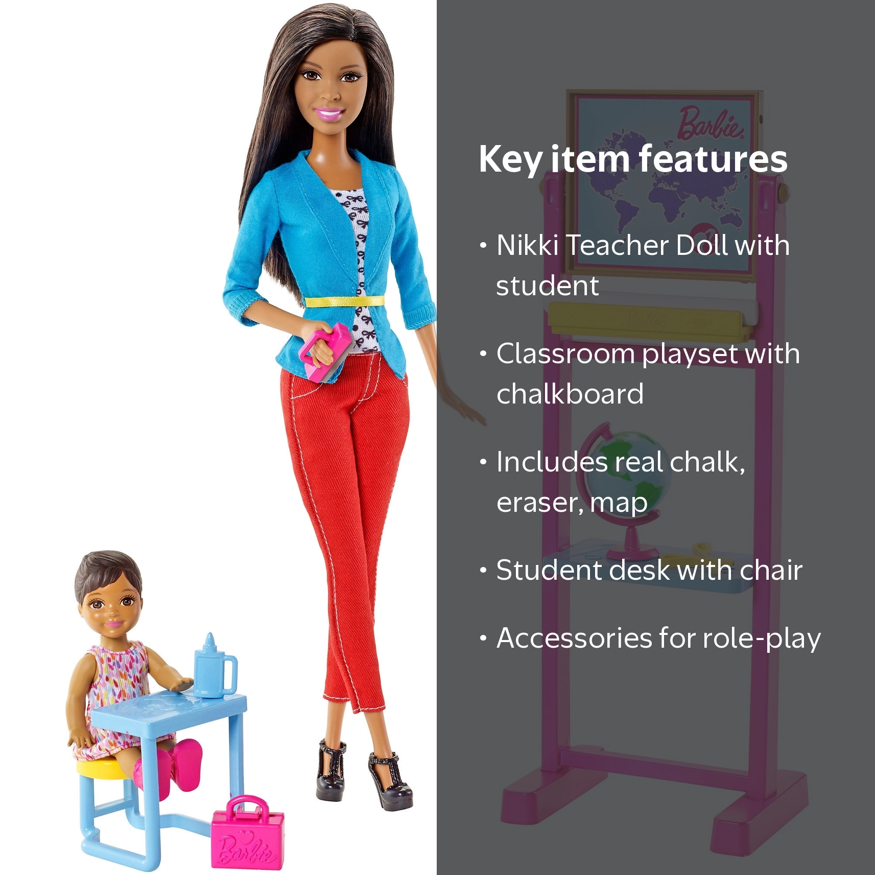 Barbie Careers Teacher Nikki Doll and Playset - Walmart.com