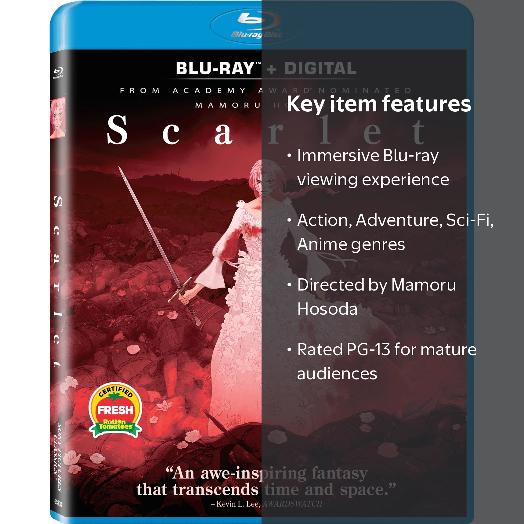 Scarlet (Blu-ray) Sony Pictures Classics, Action & Adventure