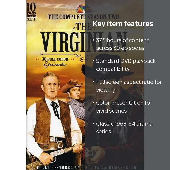Shout! Factory, The Virginian: Complete Second Season DVD, 10 DVDs