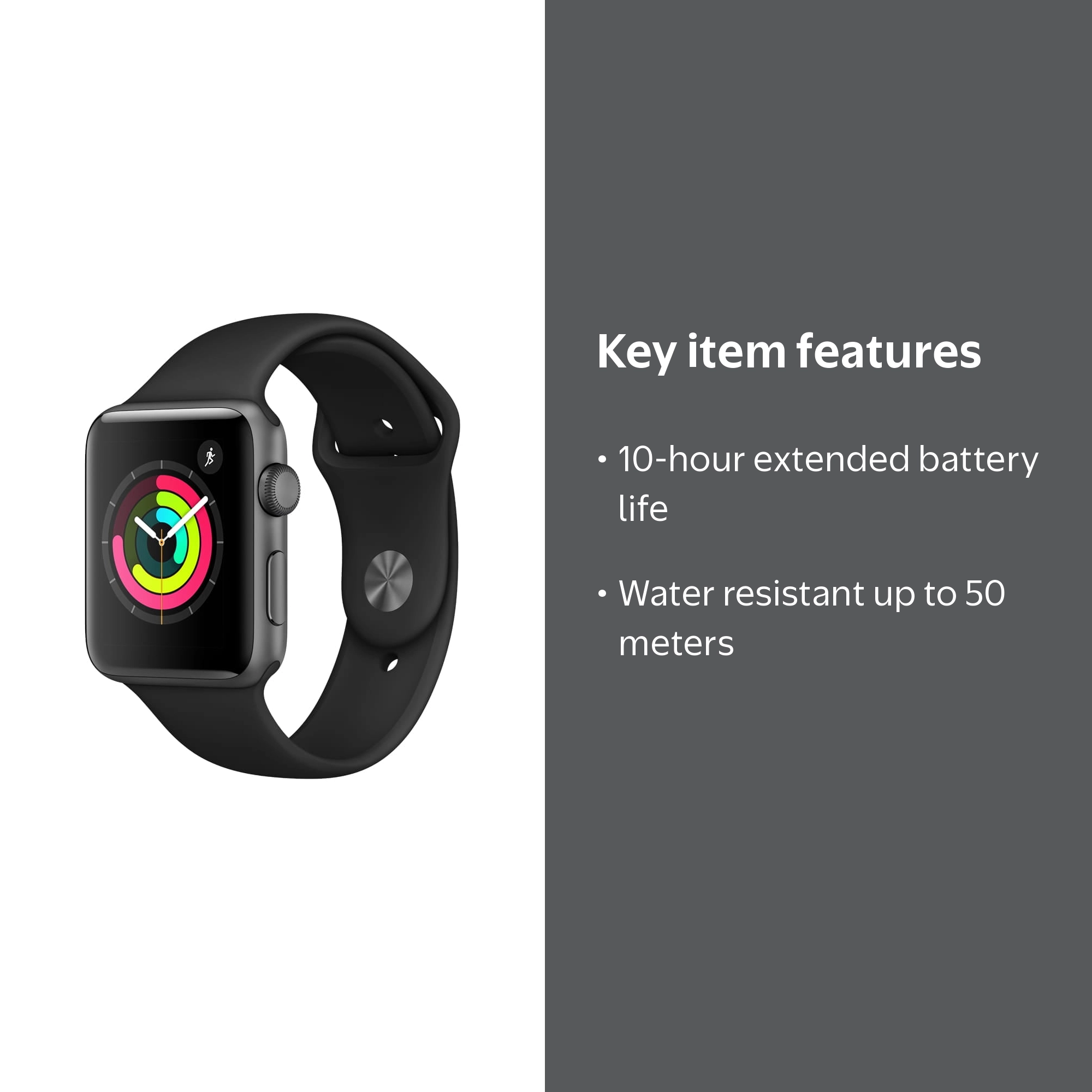 Apple Watch Series 3, 42mm, GPS - Space Gray Aluminum Case with