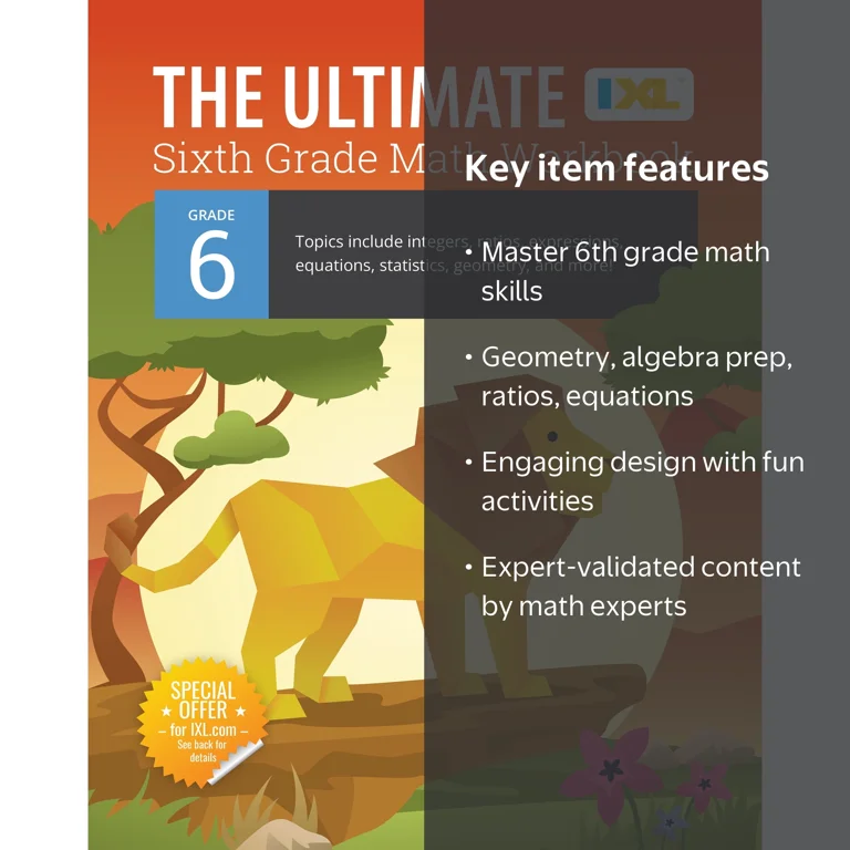 IXL Learning, Ultimate Grade 6 Math Workbook, Paperback, 224pp