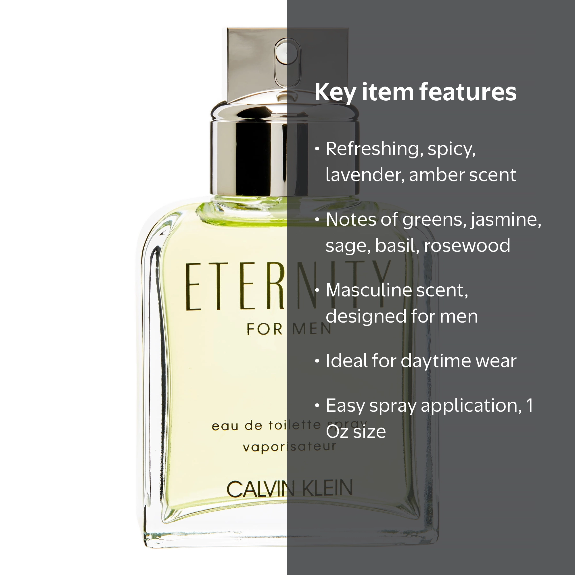 Calvin Klein Eternity Men's Cologne, Eau De Toilette Spray, 1 Oz