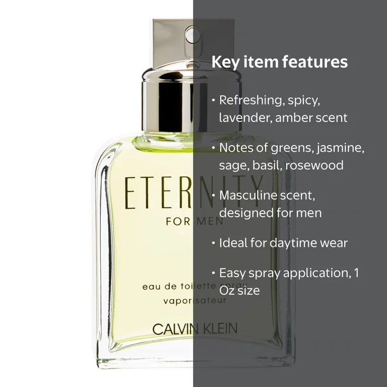 Calvin Klein Eternity Men's Cologne, Eau De Toilette Spray, 1 Oz